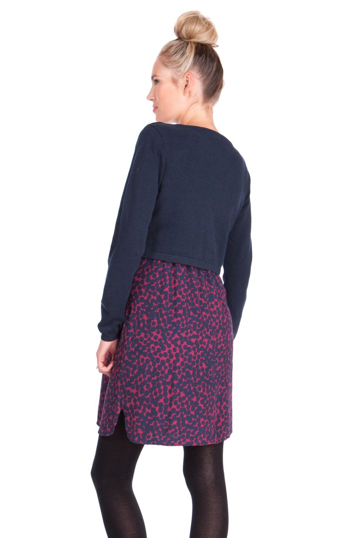 Umstands- und Stillkleid mit Strickoberteil