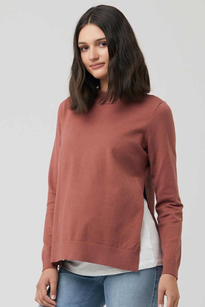 2 in 1 Umstandspullover und Shirt mit Stillöffnung