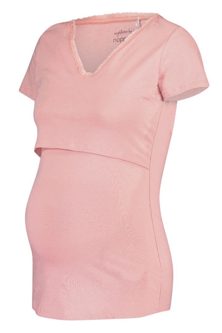 Umstands- und Stillshirt aus Bio-Baumwolle rosa
