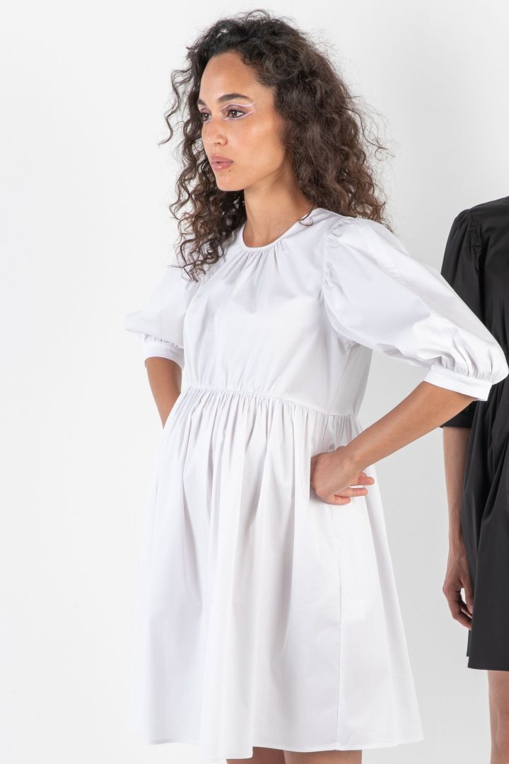 Mini Umstandskleid mit 3/4 Puffärmeln