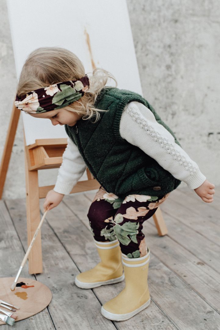 Haarband mit Blumen Print aus Bio-Baumwolle