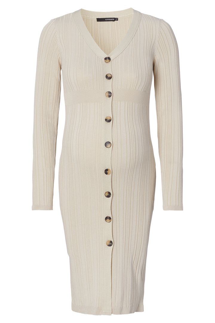 Long Umstandscardigan aus Rippstrick