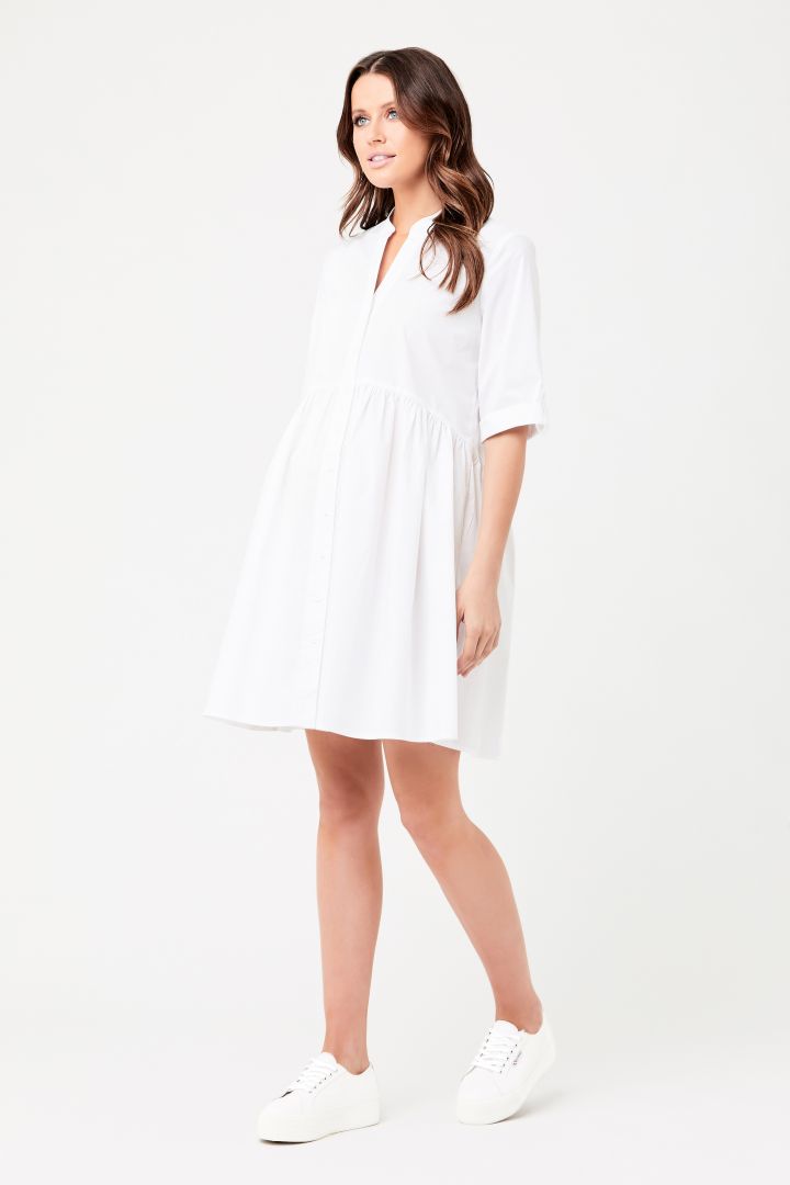 Umstands- und Stillkleid aus Popeline