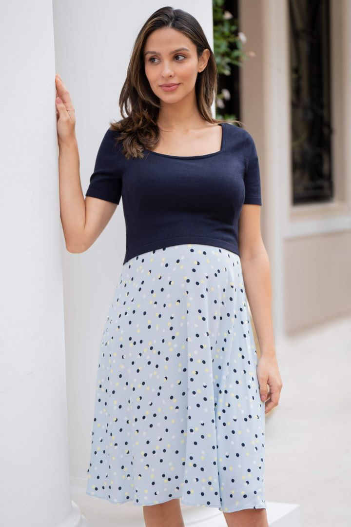 Square Neck Maternity and Nursing Dress
