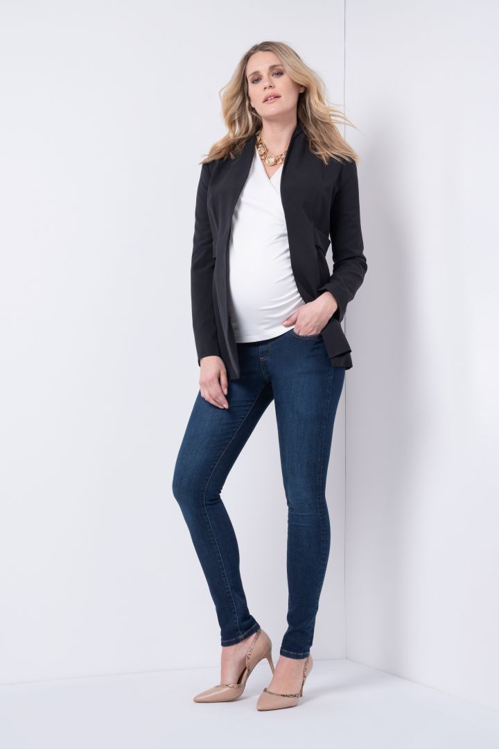 Organic Skinny Underbump Maternity jeans, dark indigo