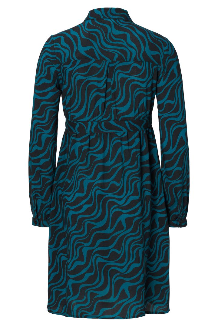 Umstands- und Still-Hemdblusenkleid mit Print