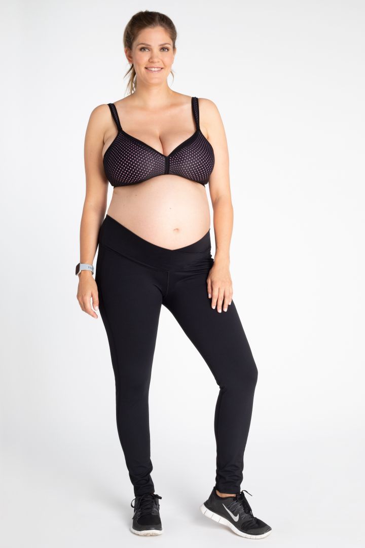 Sport Umstandsleggings mit Mesh Einsätzen