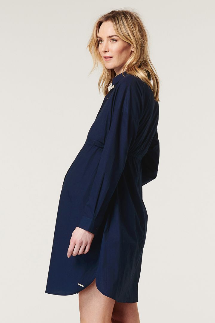 Organic Maternity and Nursing Shirt Dress