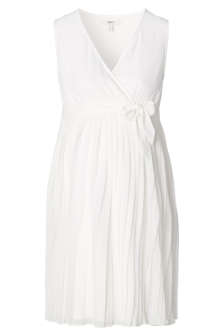 Eco Pleated Maternity Dress white