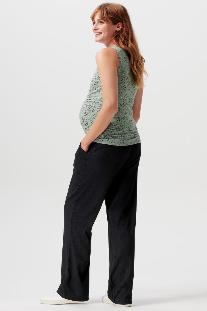 Pull On Maternity Trousers Wide Leg