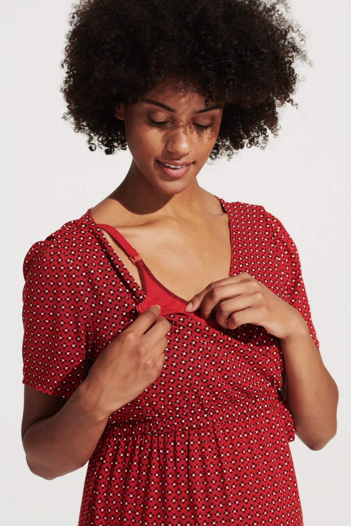 Umstands- und Stillkleid mit Volant