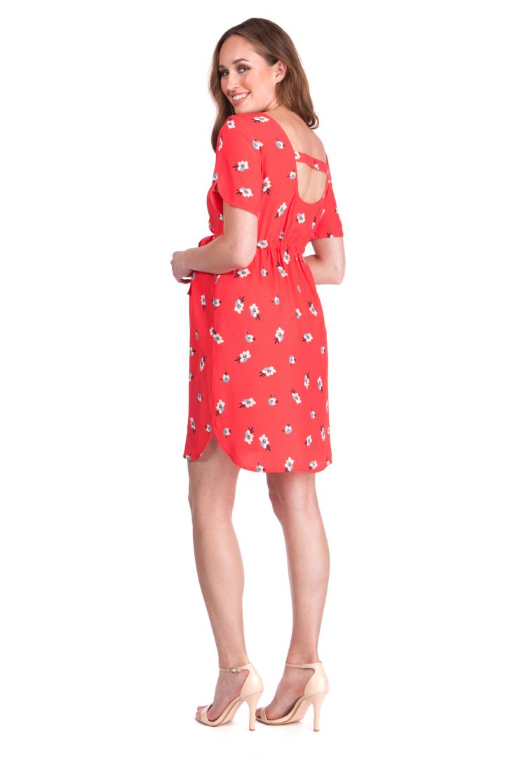 Umstandskleid mit Rückenausschnitt Flower