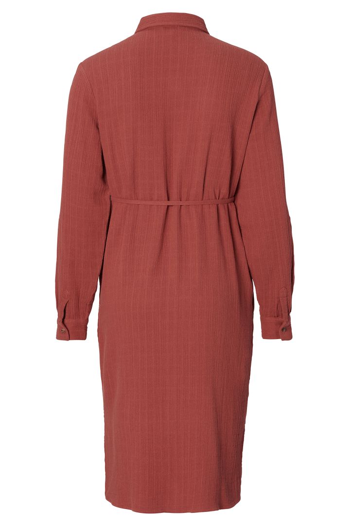 Musselin Umstands- und Still-Hemdblusenkleid terracotta