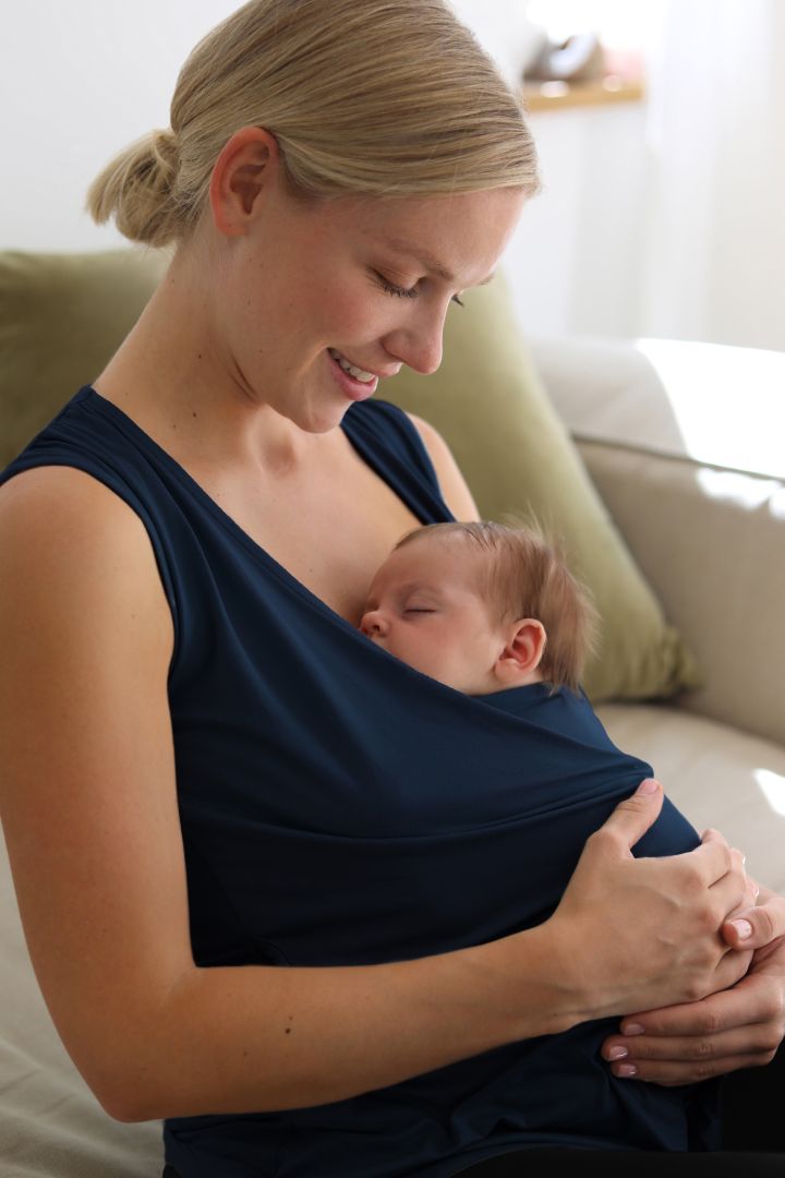 Eco Viskose Skin to Skin Baby Bonding Top navy
