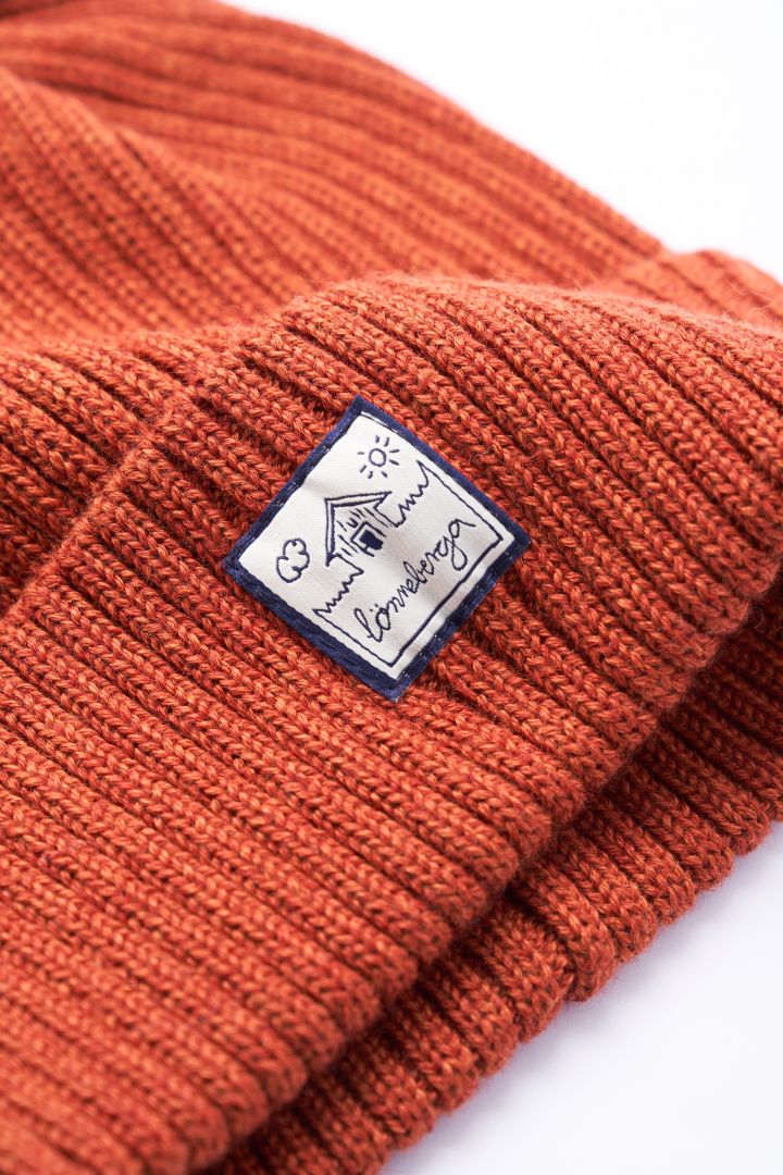 Rib Knit Beanie with Merino Wool