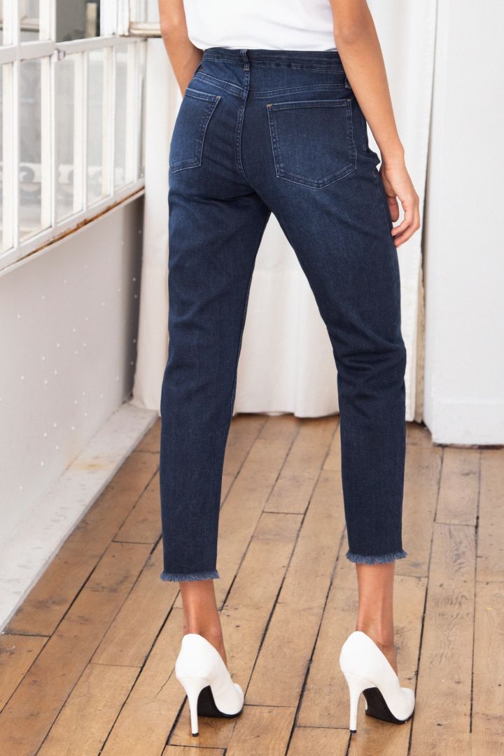 Ankle Umstandsjeans mit abnehmbarem Bauchband