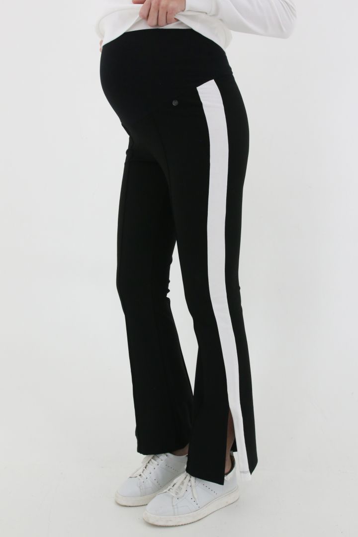 Athleisure Maternity Trousers with Stripes