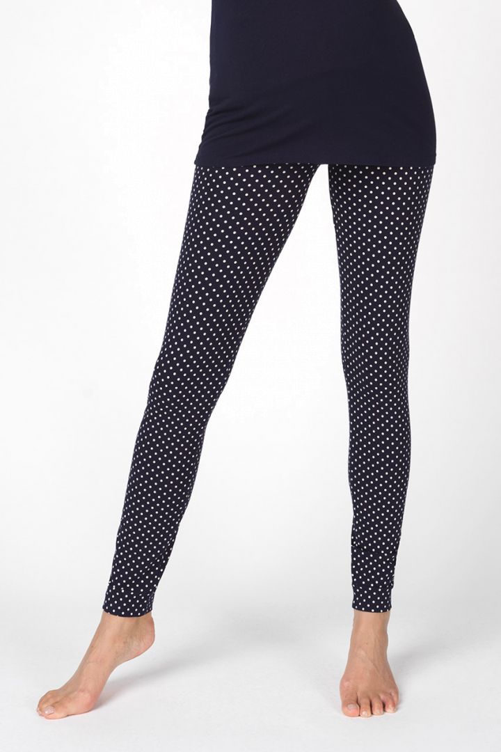 Umstandsleggings aus Bio-Baumwolle mit Punkte Print