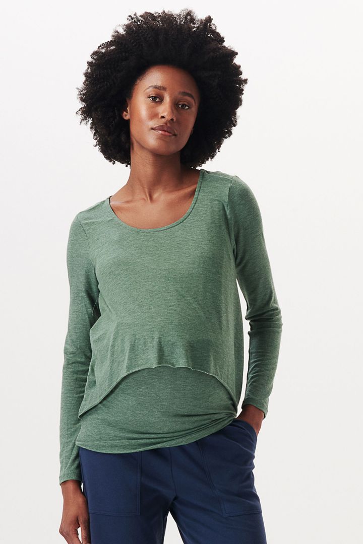 Eco Double Layer Umstands- und Stillshirt grün