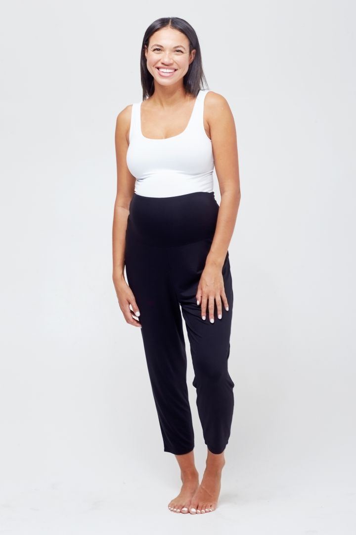 Umstands-Lounge- und Pyjamahose schwarz