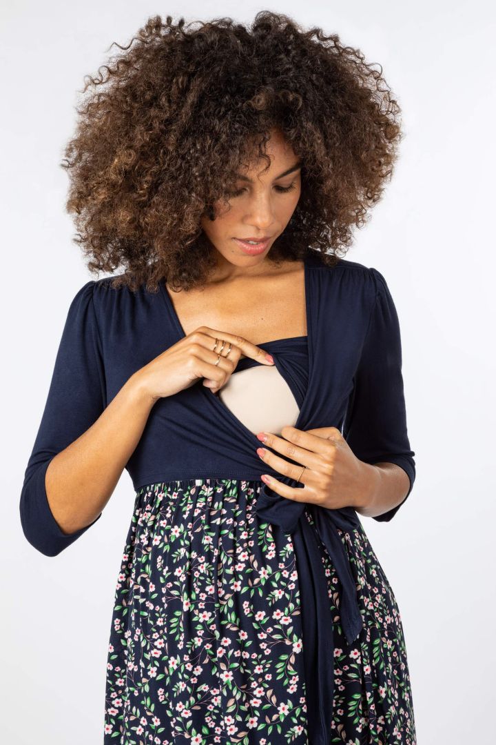 Umstands- und Stillkleid mit Flower Print