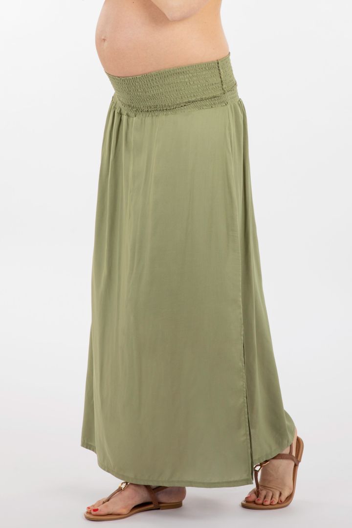 2 in 1 Maternity Skirt and Dress khaki