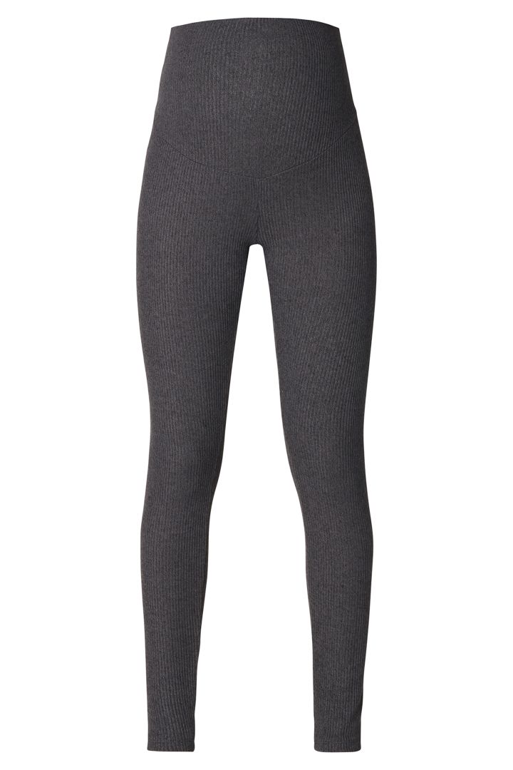 Ecovero Rippstrick Umstandsleggings grau