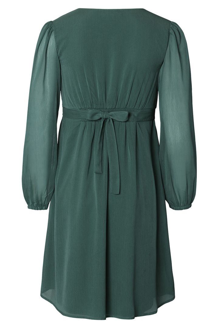 Eco Chiffon Umstandskleid dunkelgrün