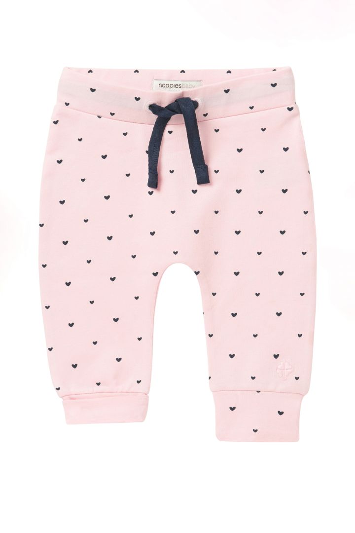 Organic Babyhose mit Herzchen rosa