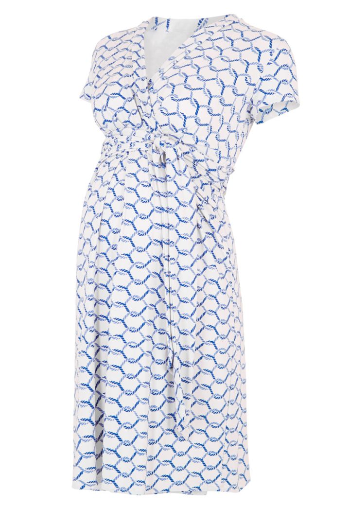 Umstandswickelkleid mit Chain Print