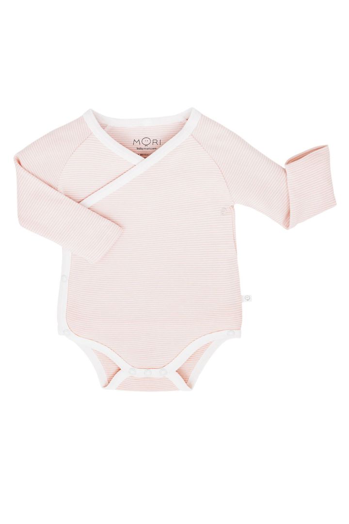 Organic Kimono Body Streifen rosa