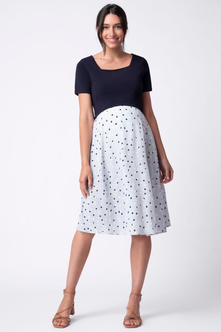 Square Neck Maternity and Nursing Dress