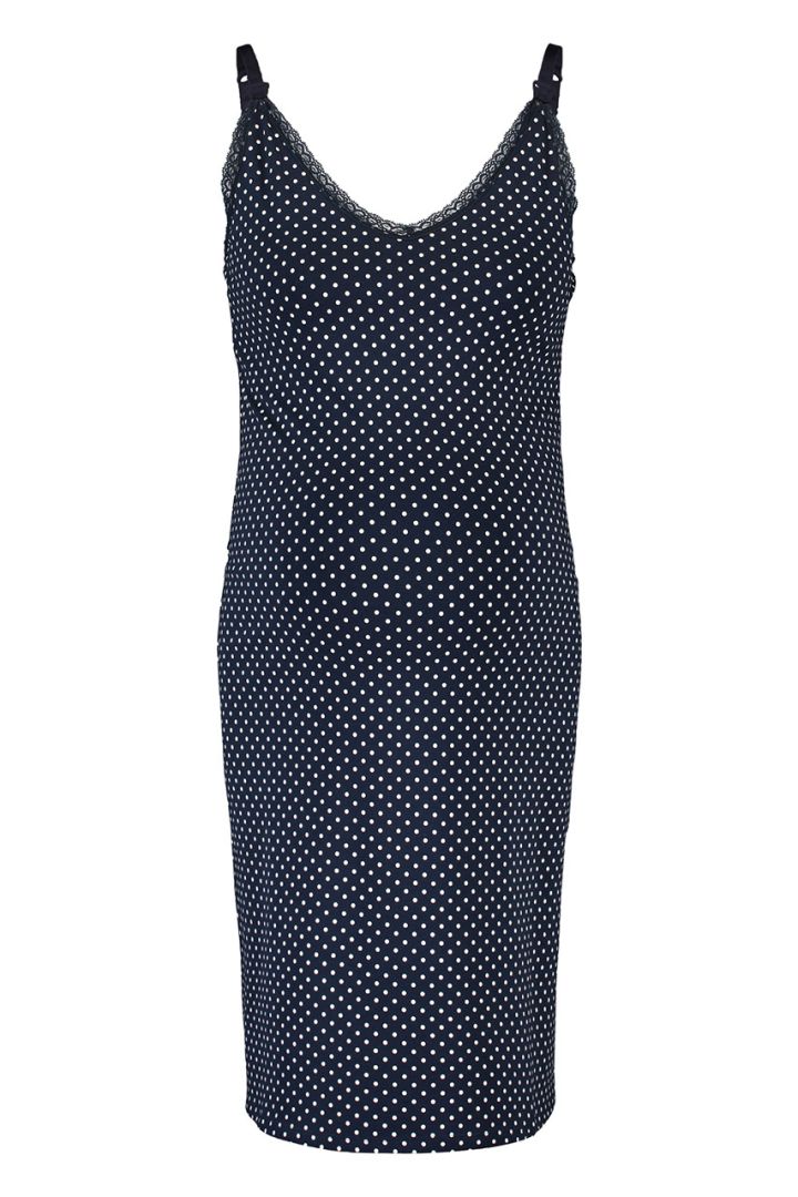 Umstands- und Still-Nachthemd aus Bio-Baumwolle mit Punkte Print