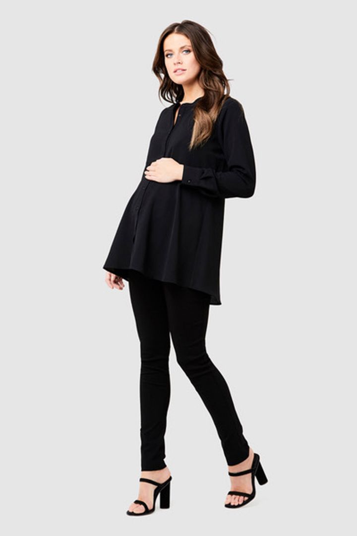 Peplum Maternity and Nursing blouse black