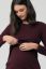 Preview: Maternity and Nursing Shirt with Rib Structure wine red