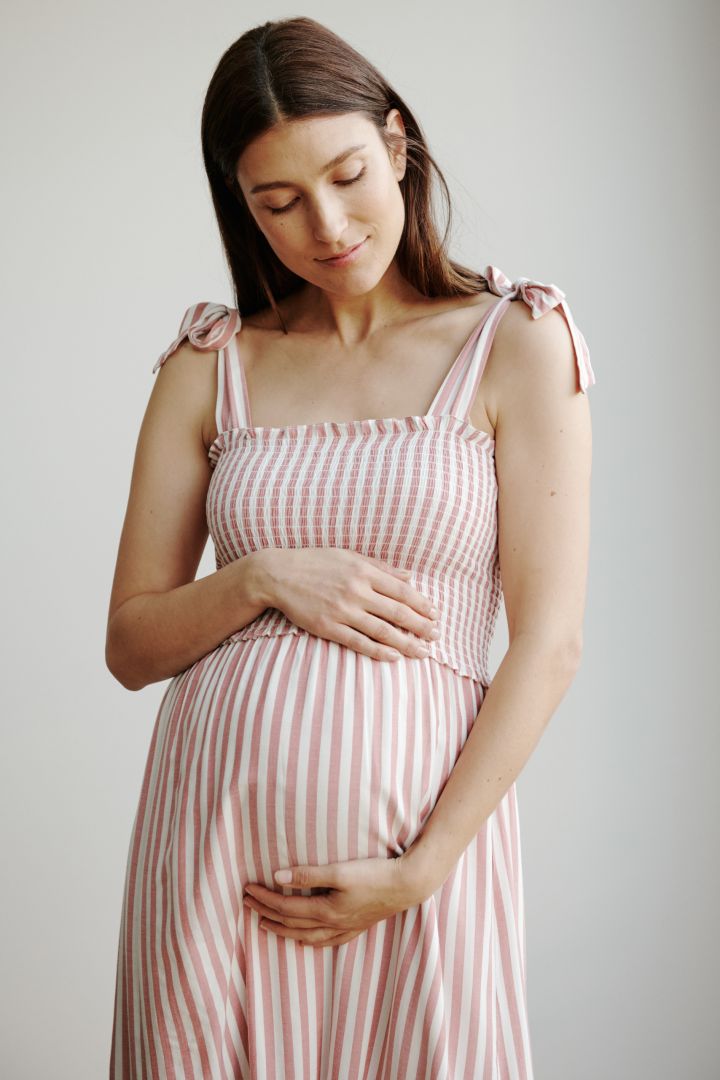 Maternity Dress with Stripes
