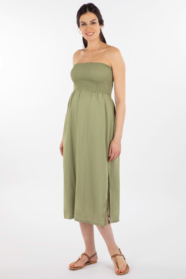2 in 1 Maternity Skirt and Dress khaki