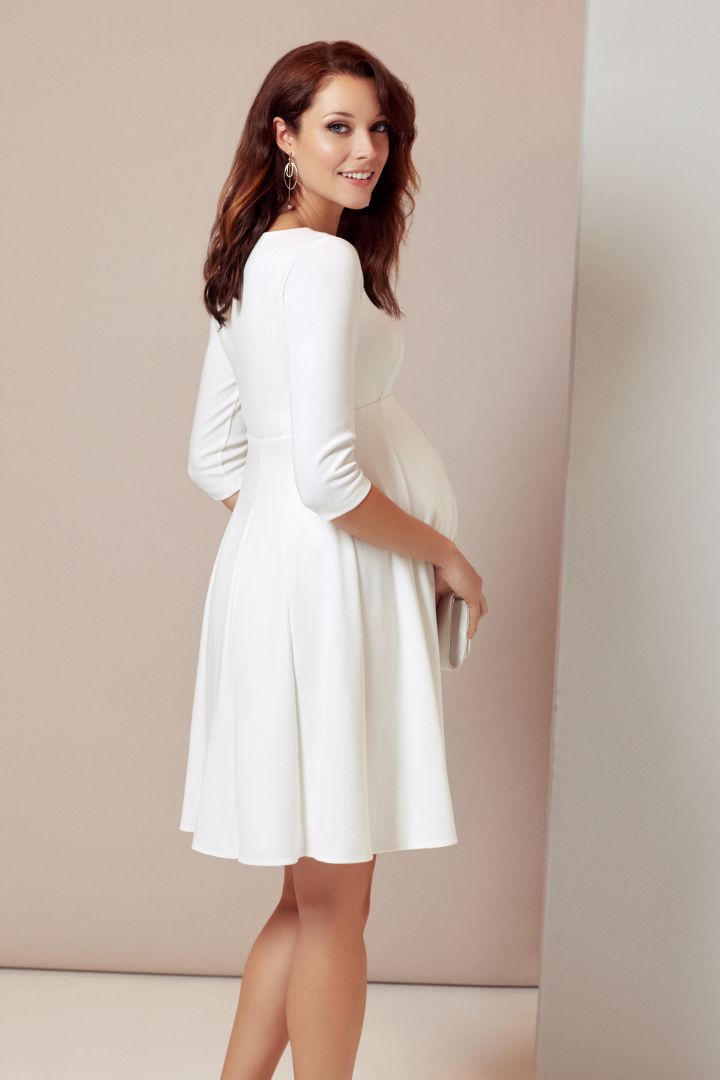 Umstandsbrautkleid mit U-Boot-Ausschnitt