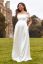 Preview: Long Maternity Bridal Dress with Submarine Neckline