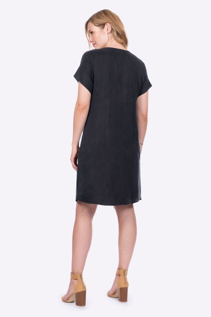 Maternity and Nursing Dress with Button Detail