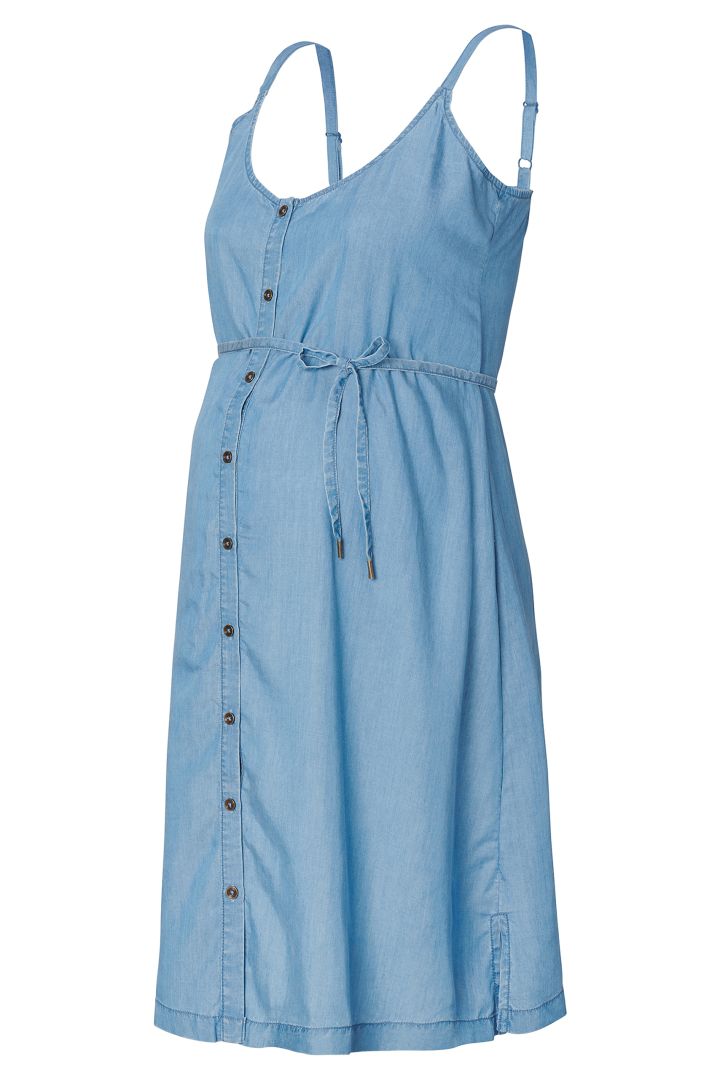 Tencel Maternity and Nursing Dress Medium Wash
