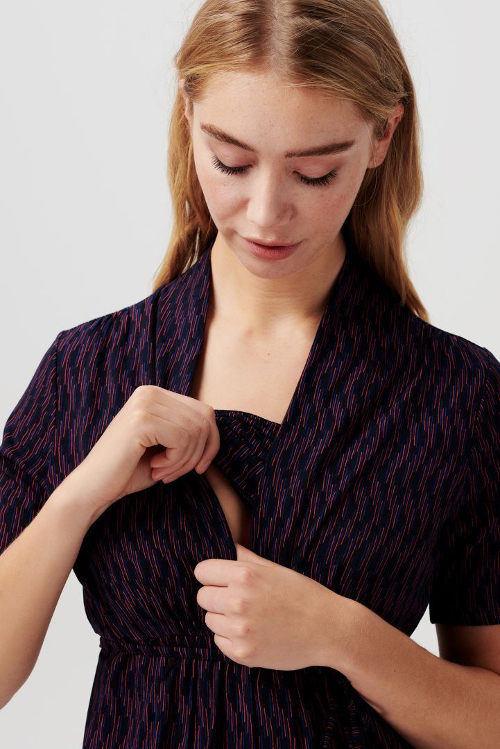 Ecovero Umstands- und Stillkleid mit Allover Print