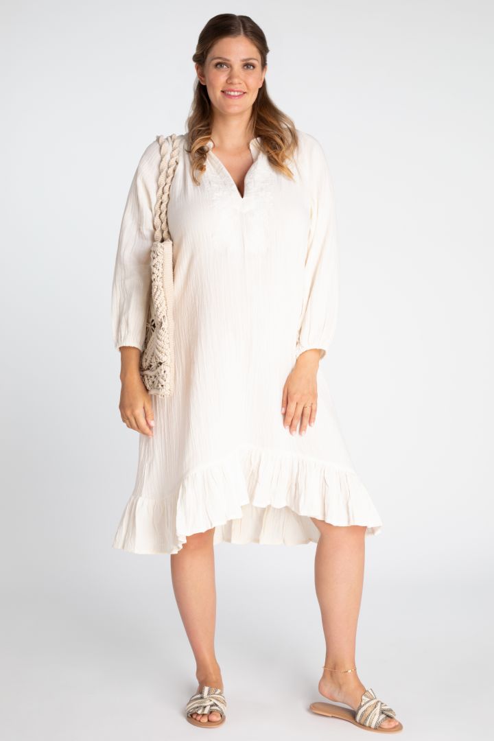 Double Cotton Boho Umstandskleid