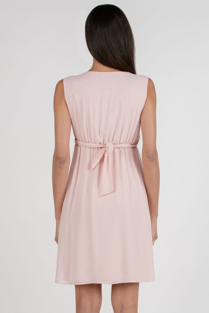 Chiffon Umstands- und Stillkleid rosa