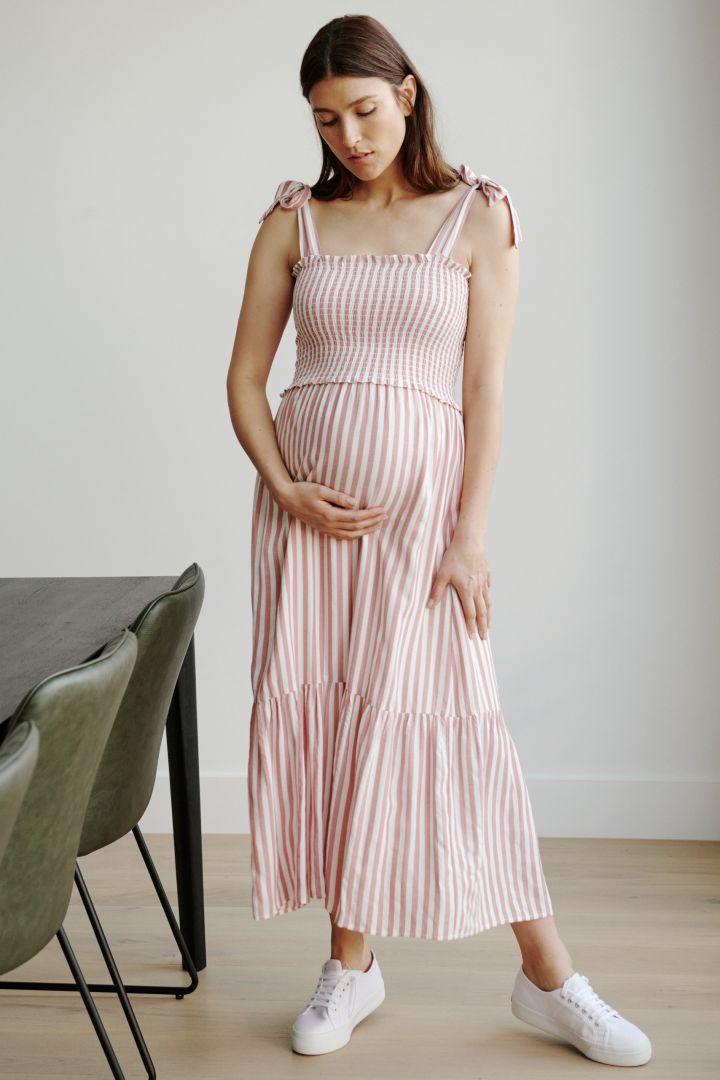 Maternity Dress with Stripes