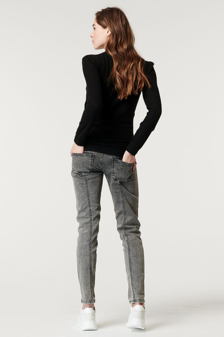 Strick Umstandspullover mit Stehkragen