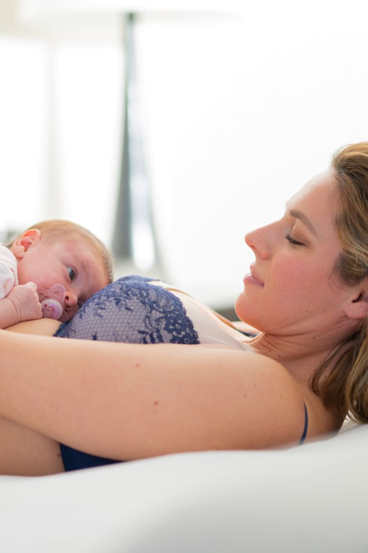 Lace Detail Nursing Bra navy/rose