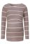 Preview: Ecovero Lounge Maternity and Nursing Shirt with Stripes taupe