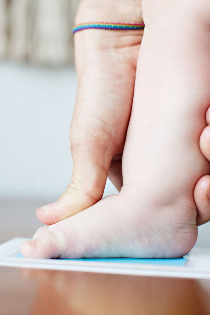 Baby Fußabdruck Set blau