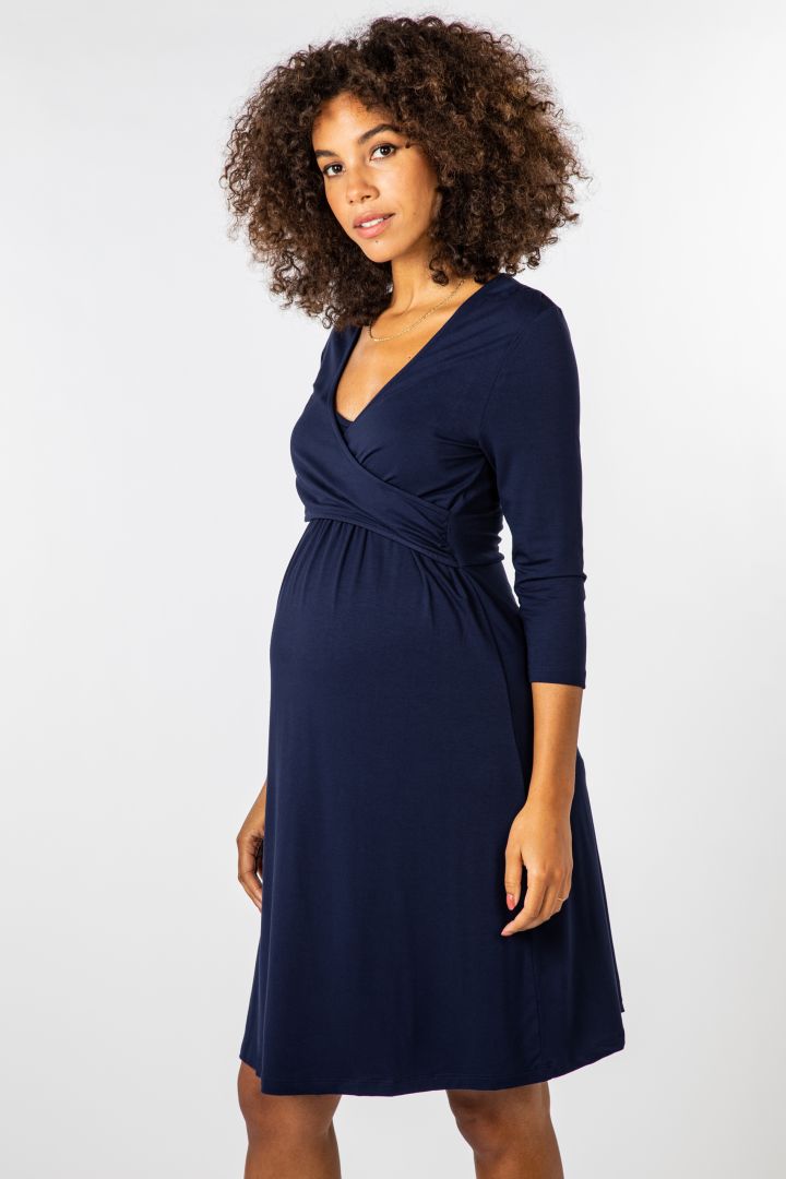 Ecovero Umstands- und Stillkleid navy